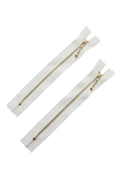 6" GOLD DROPLET PULLS MACAROON ZIPPER (2 PK)