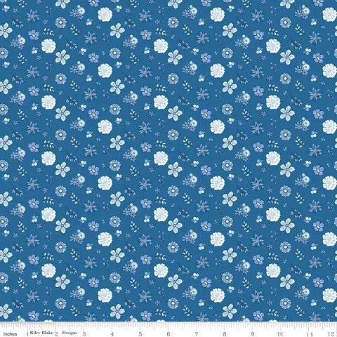 BLUE BLOOMS & THREADS DENIM