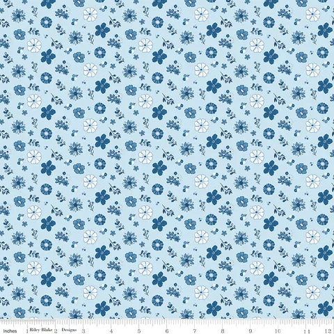 BLUE BLOOMS & THREADS BLUE