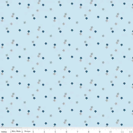 BLUE BLOOMS & THREADS BLUE