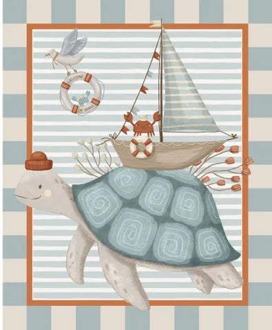 AHOY COT PANEL TURTLE