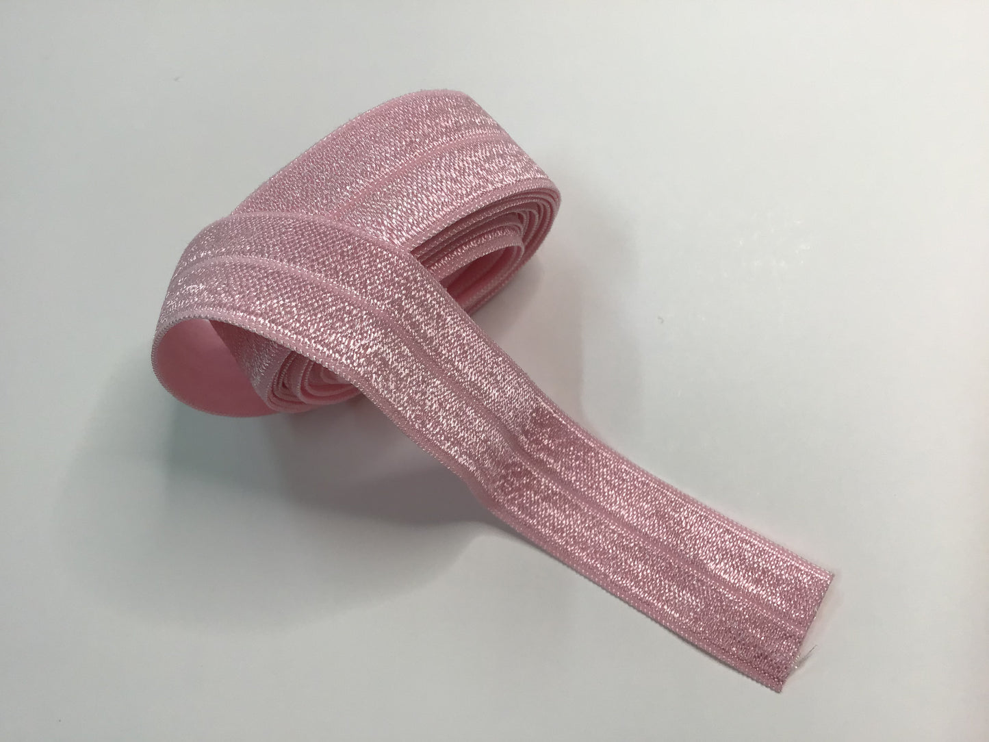 20mm Fold Over Elastic Rose Pink