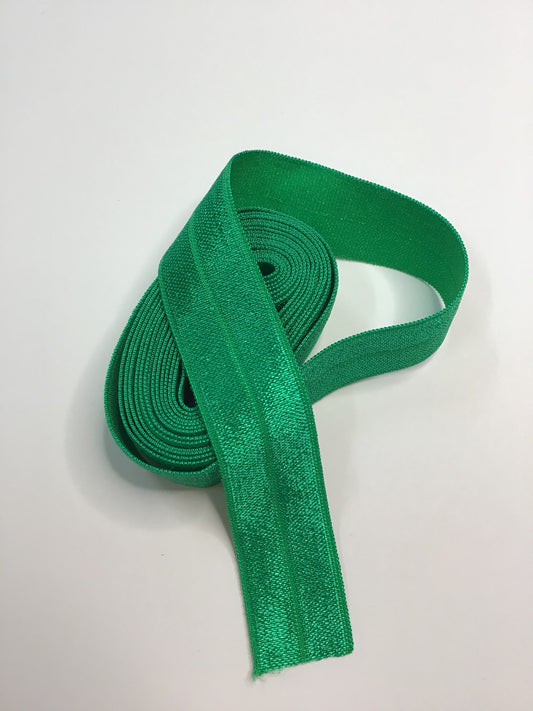20mm Fold Over Elastic Emerald