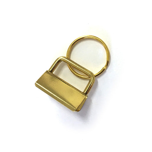 KEY FOB HARDWARE 25MM / 1 INCH 5 PACK GOLD