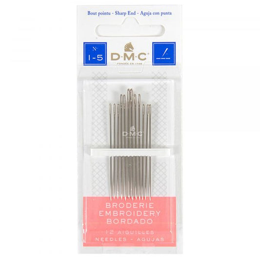 DMC EMBROIDERY NEEDLES NO 1-5