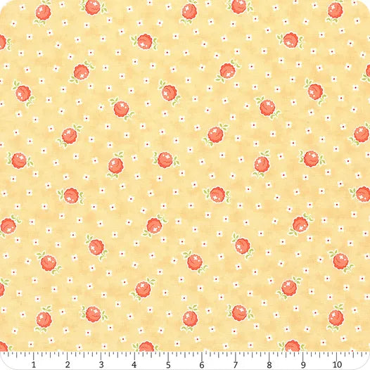 Moda STITCHED by Fig Tree Quilts Buttercup and Raspberry 20431-12